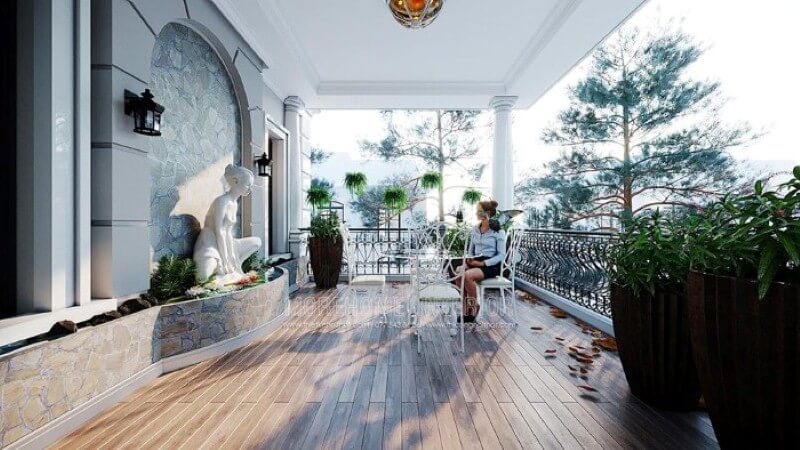 Thiết kế không gian thư giãn khu vực ngoài trời đẹp, sang trọng, phong thủy cho nhà phố, biệt thự. Mẫu nội thất biệt thự đẹp