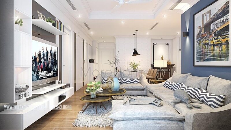Thiết kế nội thất phòng khách chung cư hiện đại và sang trọng Thiết kế phòng khách chung cư hiện đại